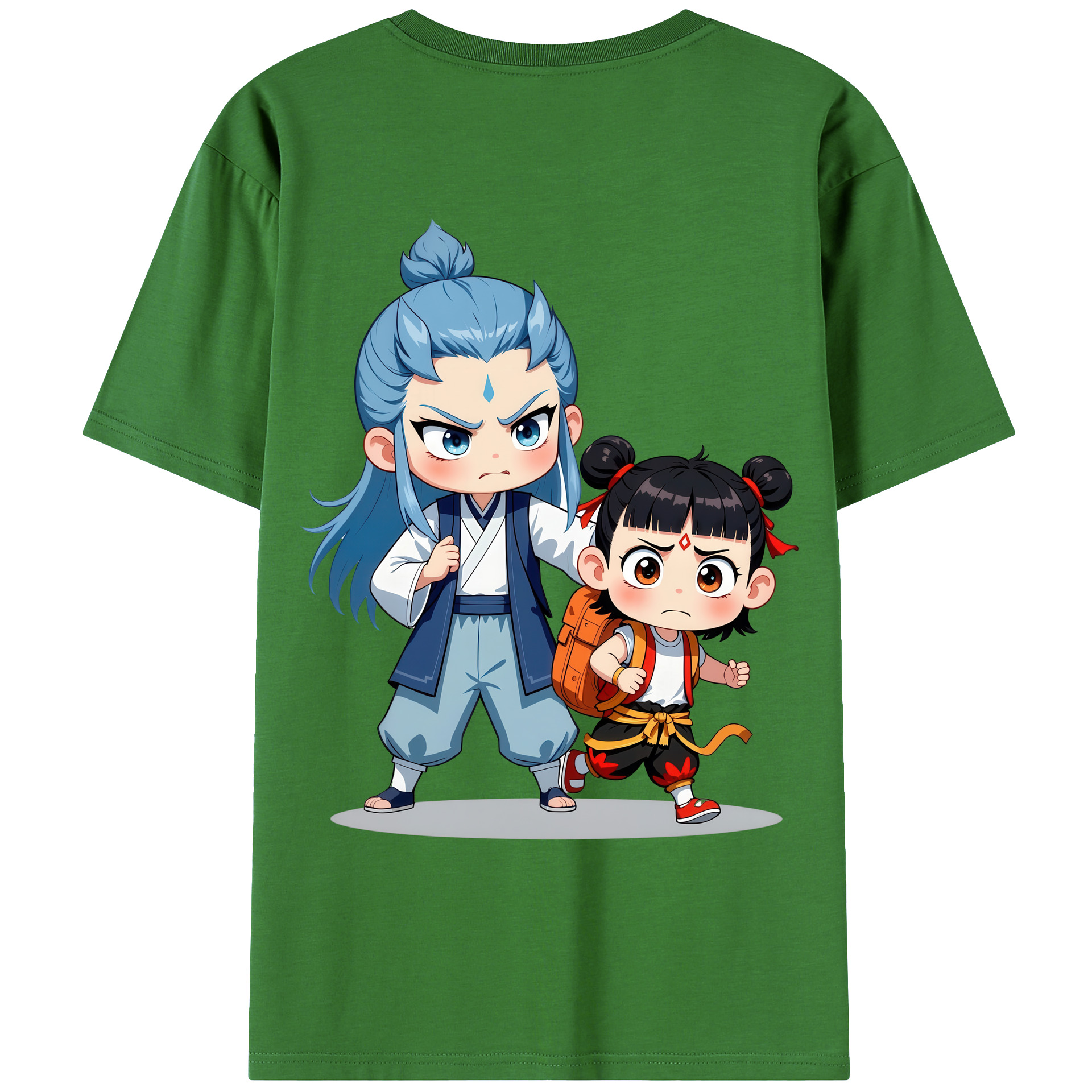 （画像用） Ne Zha 2 ナタ 魔童の大暴れ レディース半袖Tシャツ(バックプリント)